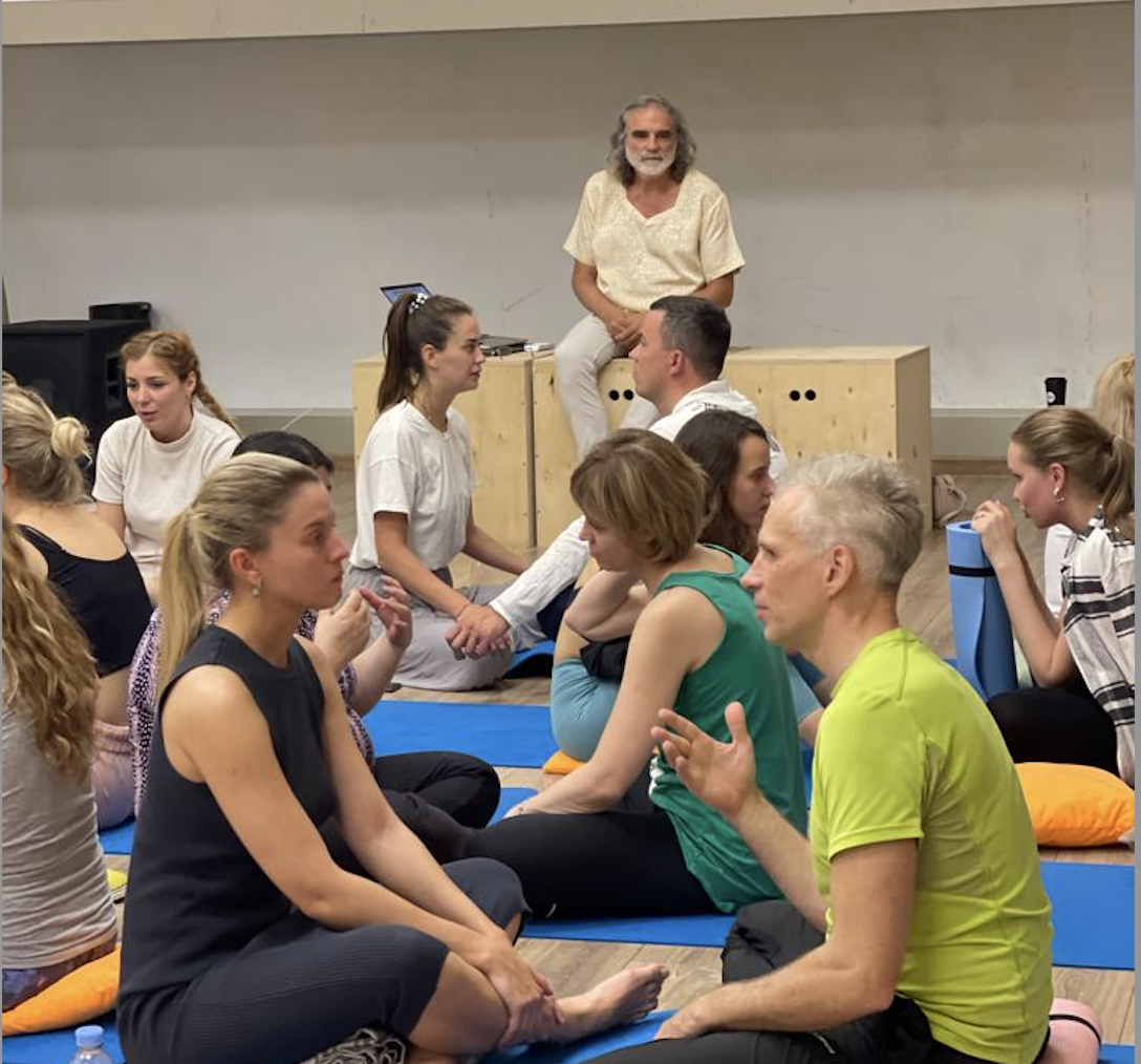 Love & Relationships Retreat — Veet Mano with participants, Divine Door Nepal